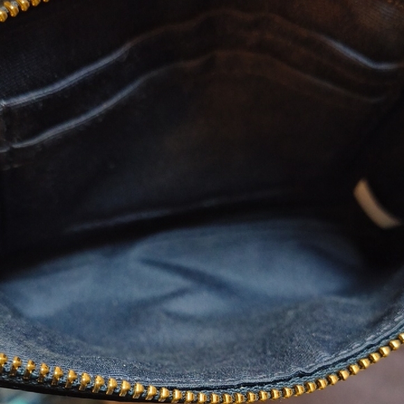 Coach Navy and White Checkered Wristlet - Picture 3 of 3